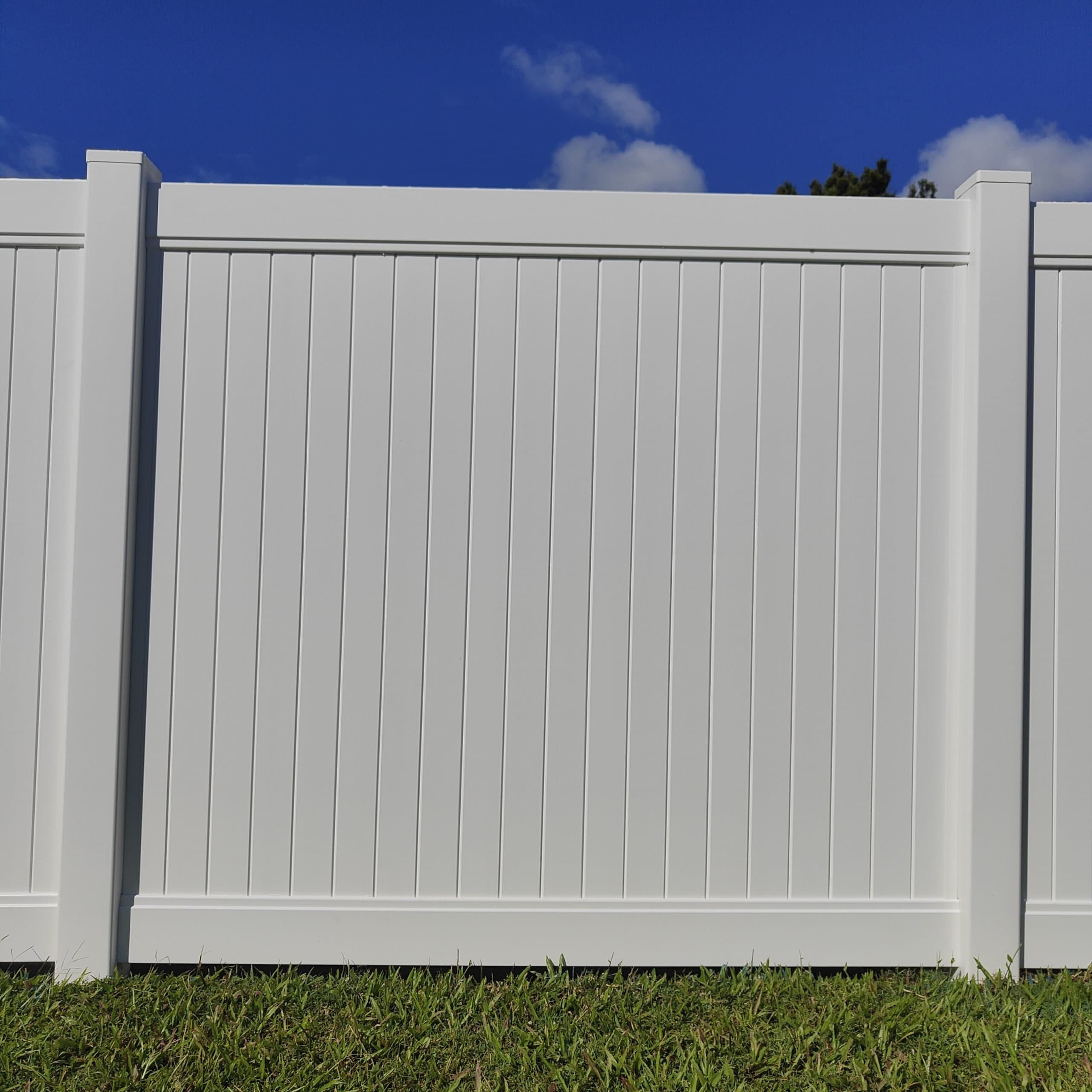 Moreton Full Privacy PVC Fence Panel Kit installed