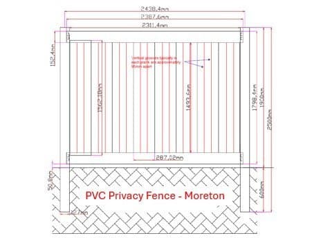 Moreton Full Privacy PVC Fence Panel Kit detail