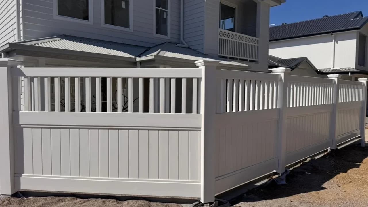 Semi-Privacy PVC Fence Gold Coast