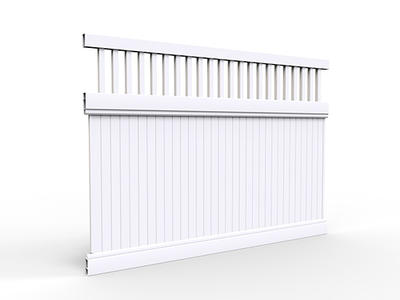 Stradbroke PVC Privacy Fence w/ Picket Top Panel Kit – 1800H x 2388W